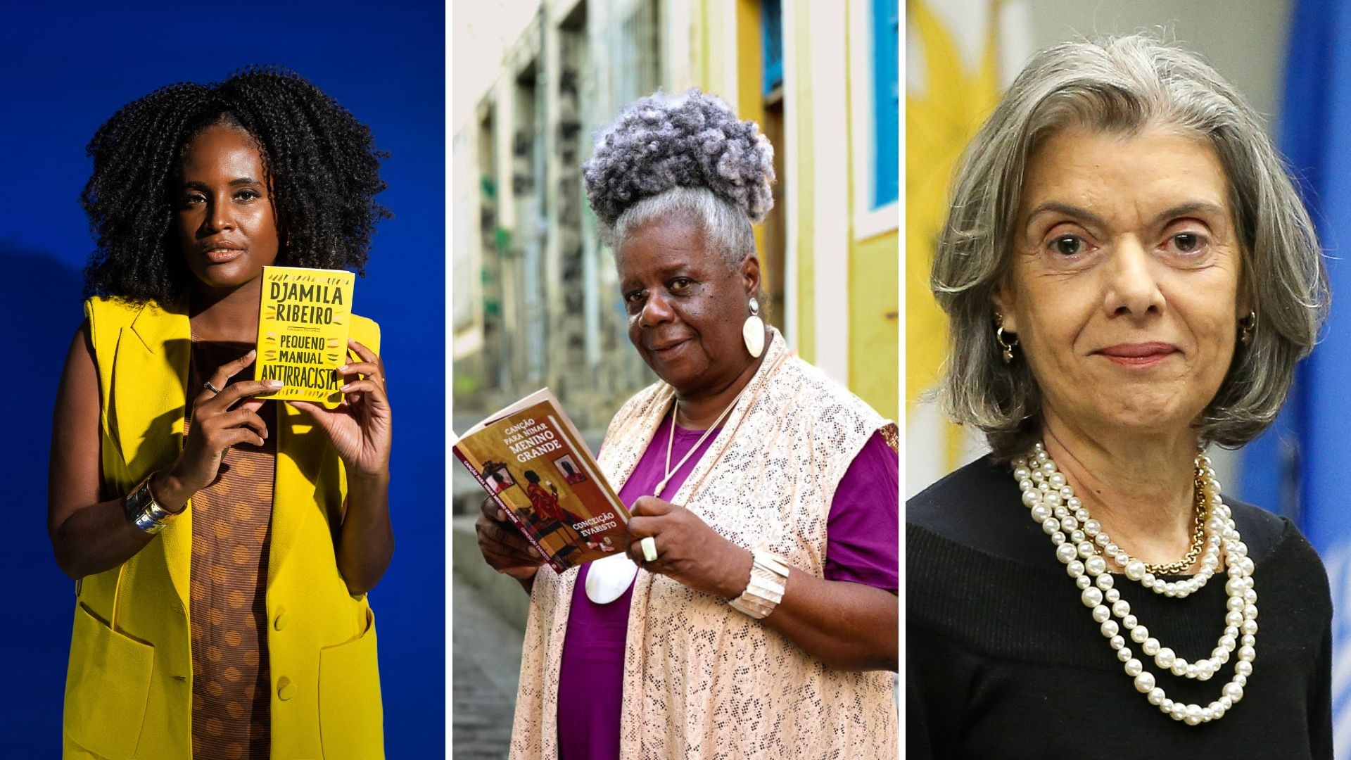 Djamila Ribeiro, Conceição Evaristo e Carmen Lúcia