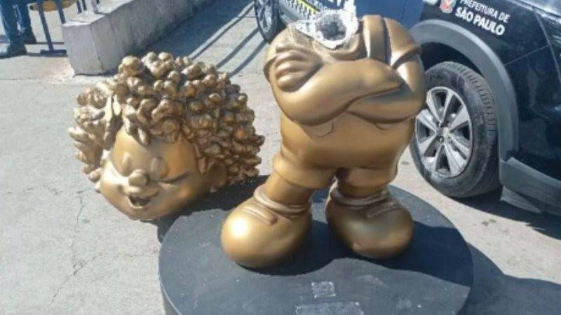 Estátua da Turma da Mônica não foi vandalizada em São Paulo