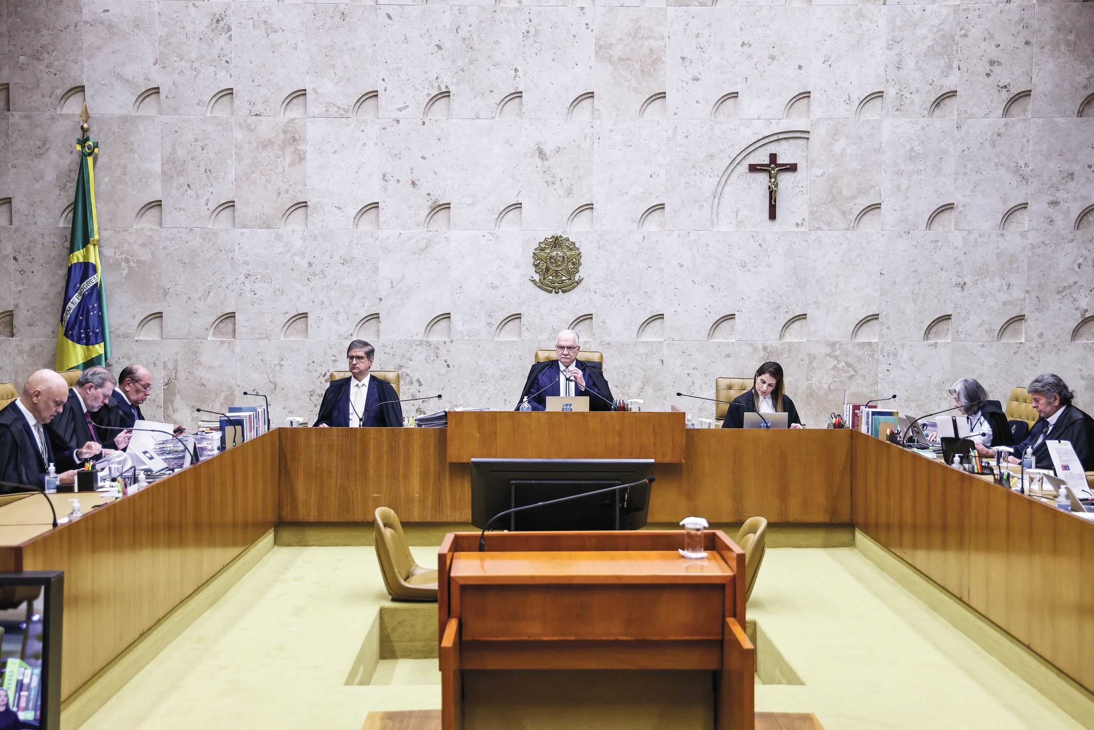 DECIS&Atilde;O -&ensp;Sess&atilde;o no Supremo: julgamento ocorreu em meio a forte press&atilde;o corporativista