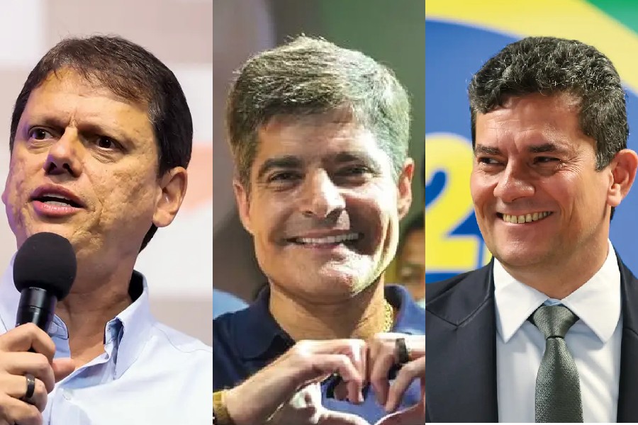 Tarcísio de Freitas, ACM Neto e Sergio Moro