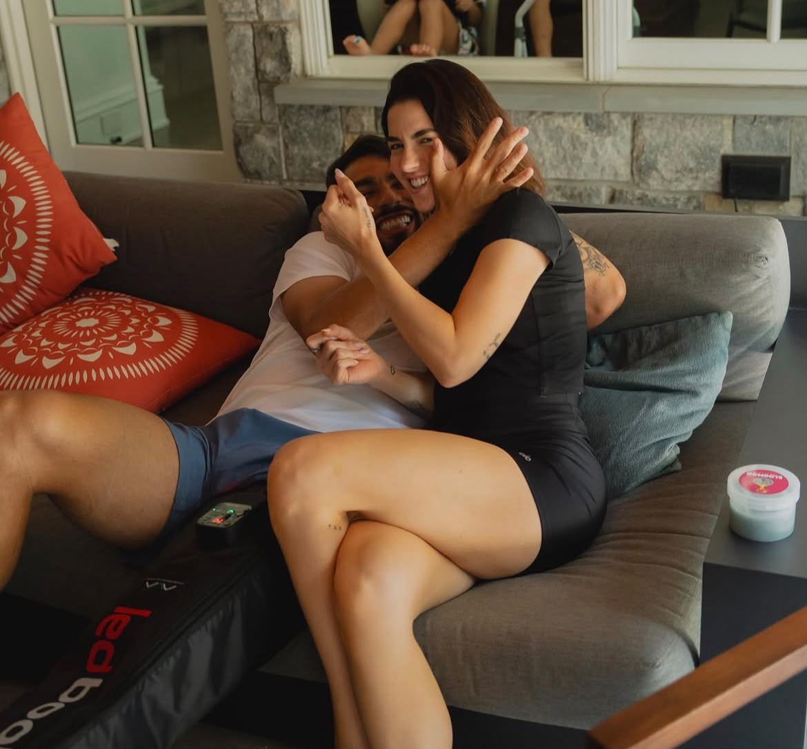 Lucas Paquetá e Duda Fournier