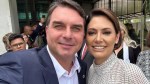 Michelle e Flávio Bolsonaro: após troca de farpas pública, os dois gravaram para a campanha do PL