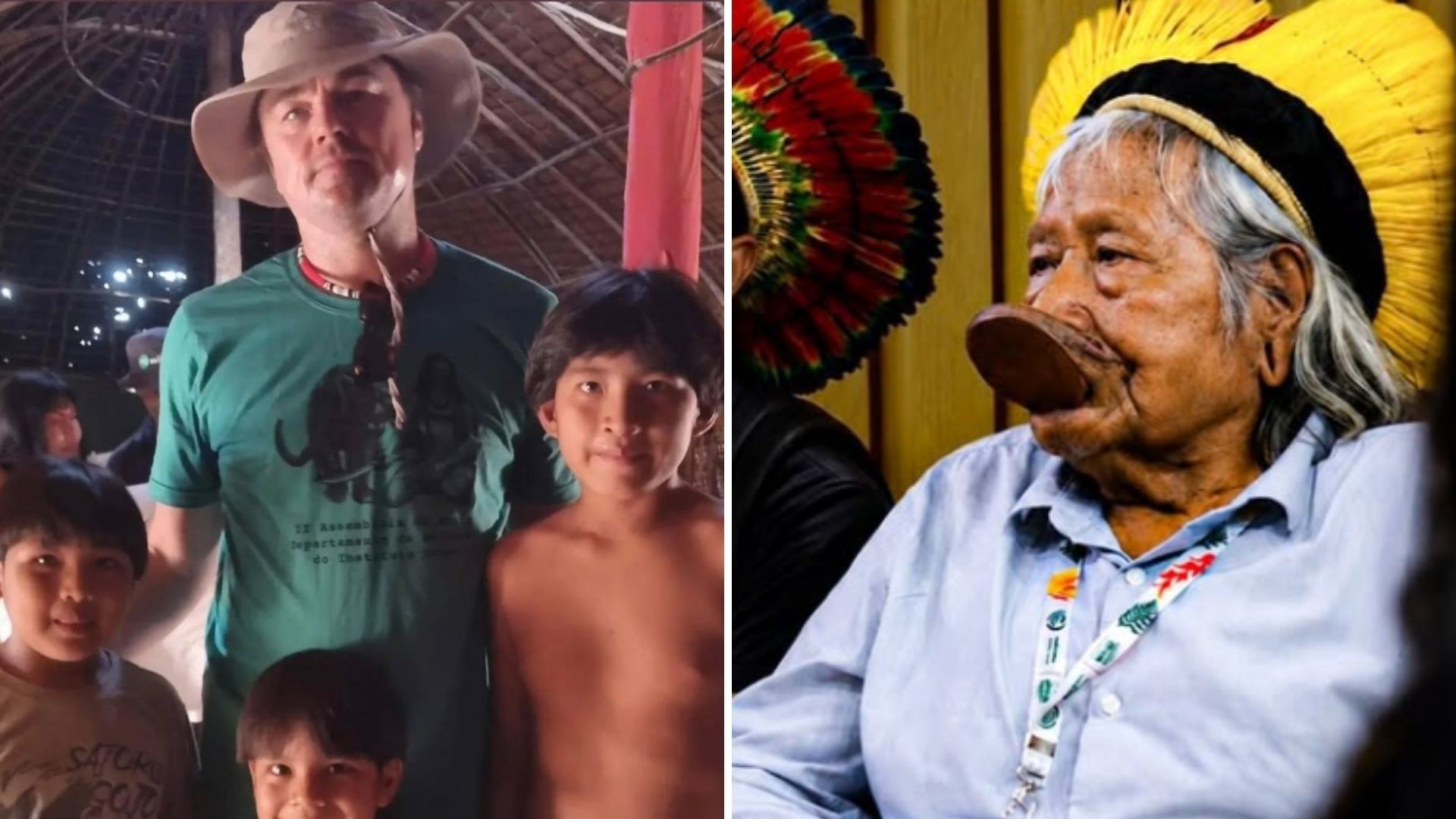Leonardo DiCaprio e Cacique Raoni