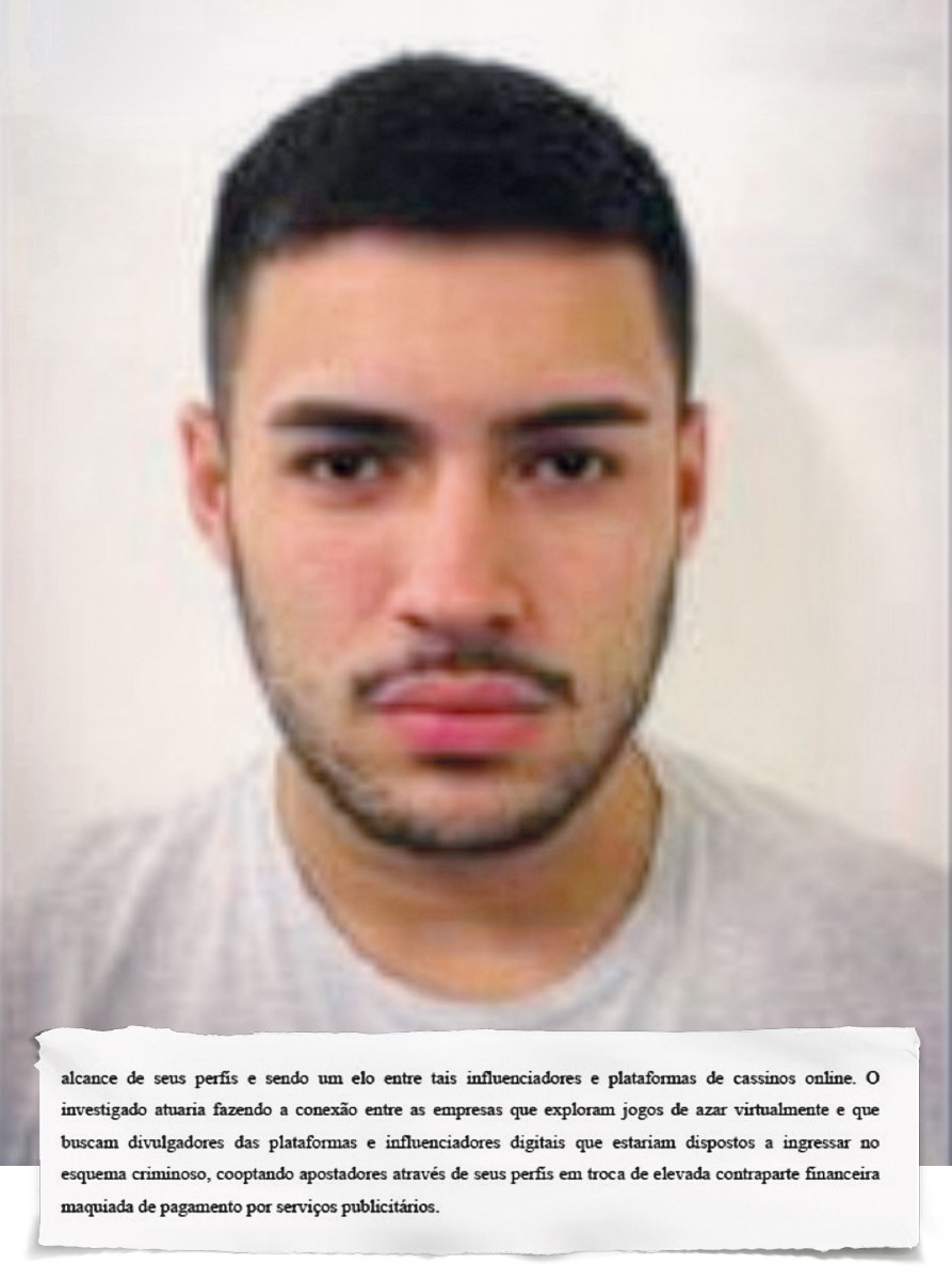 O RECRUTADOR - Dono de uma ag&ecirc;ncia de influenciadores, Micael de Morais tinha a fun&ccedil;&atilde;o de cooptar gente para fazer girar a lavanderia de marginais do Rio por meio de jogos de azar e publicidade, de acordo com o inqu&eacute;rito da Pol&iacute;cia Civil (abaixo). No banco de dados do Minist&eacute;rio do Trabalho, ele aparecia como jovem aprendiz.