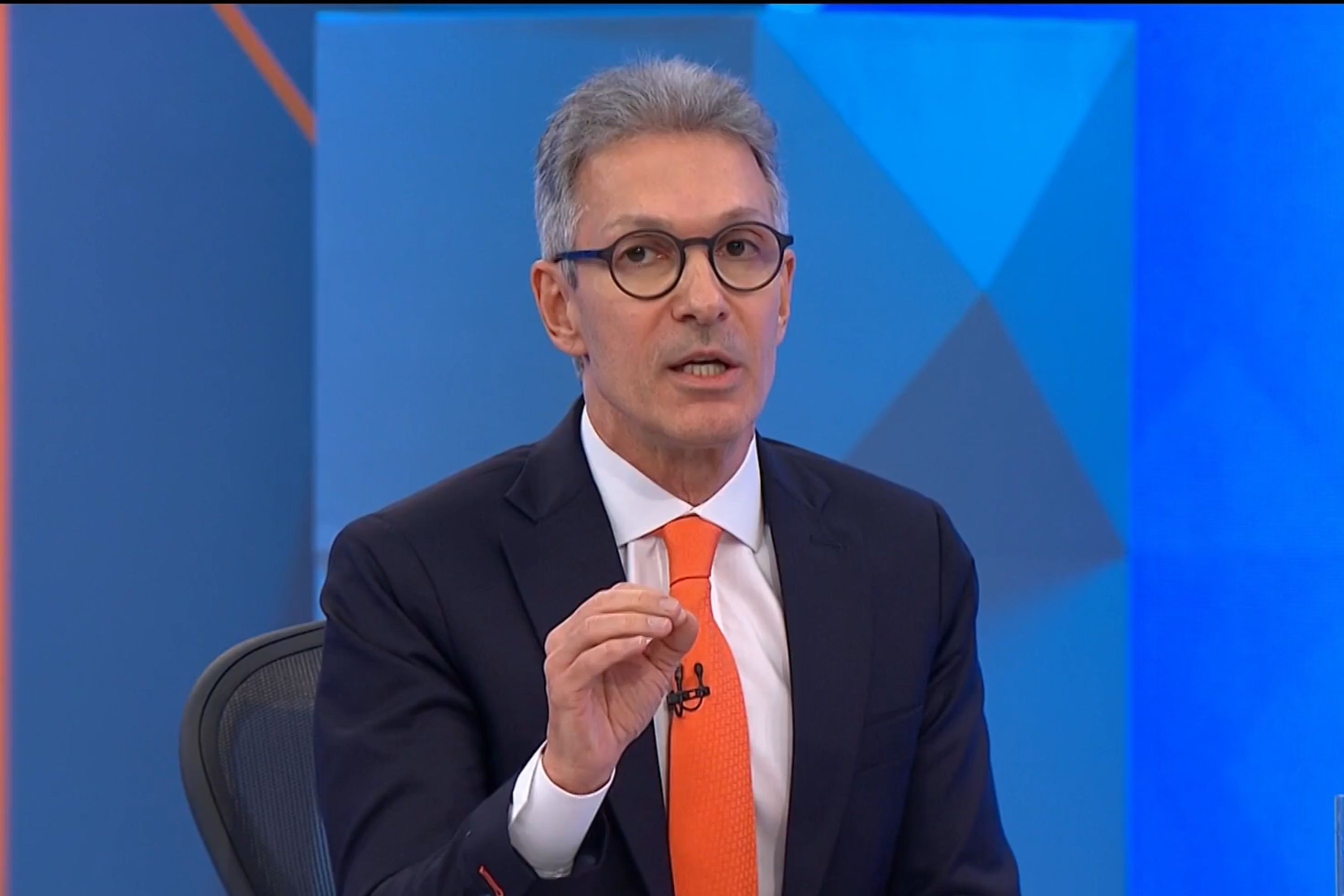 Romeu Zema é entrevistado na Globo