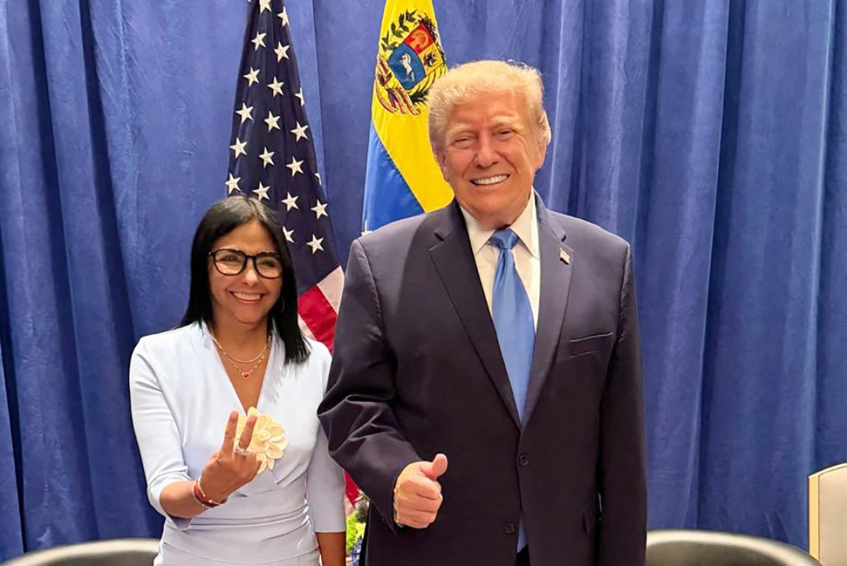 Oposição estarrecida vê Delcy ser consagrada como favorita de Trump