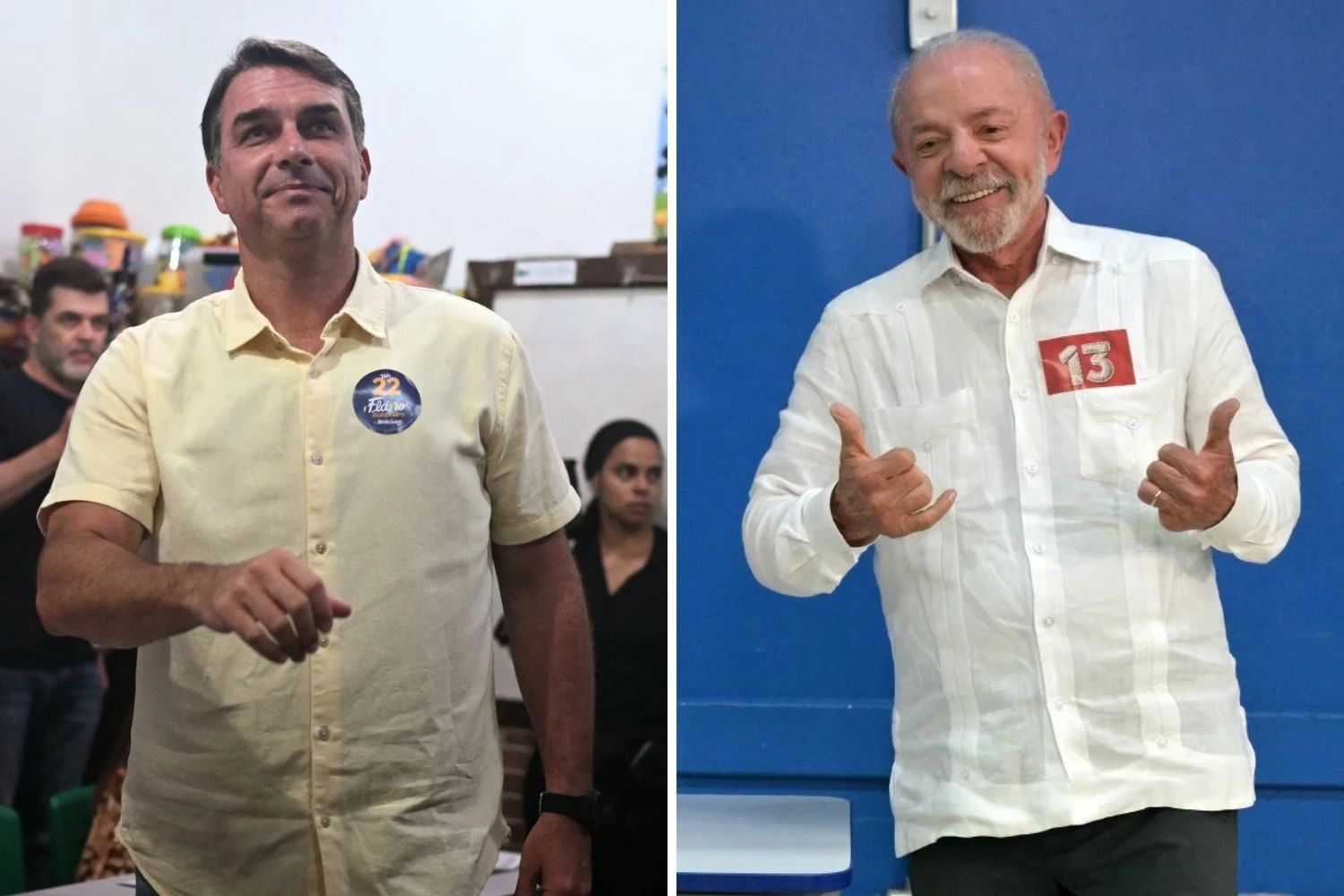Flávio fala em ‘mudança de verdade’ e Lula agradece ‘carinho’ dos eleitores