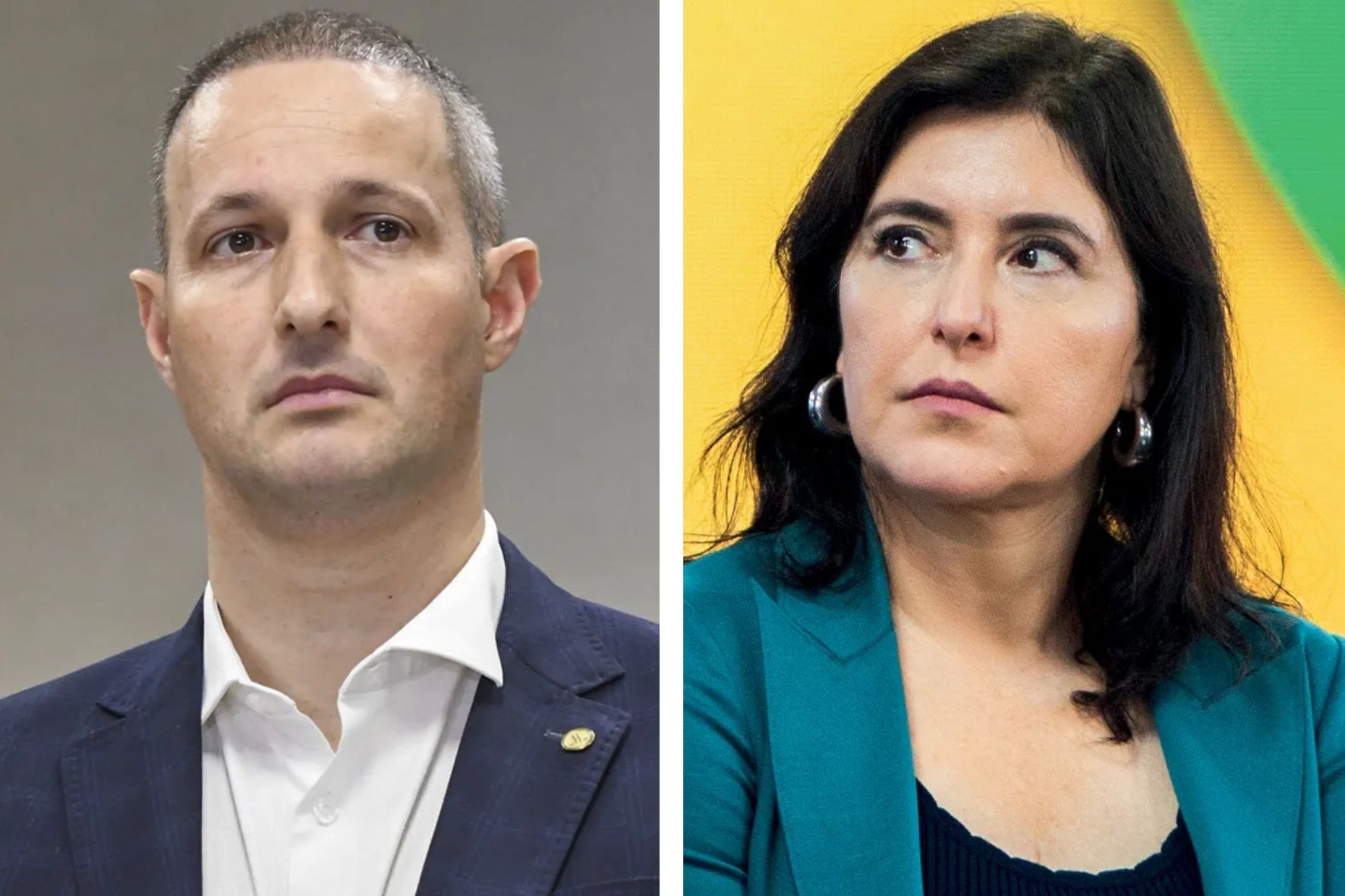 Guilherme Derrite e Simone Tebet