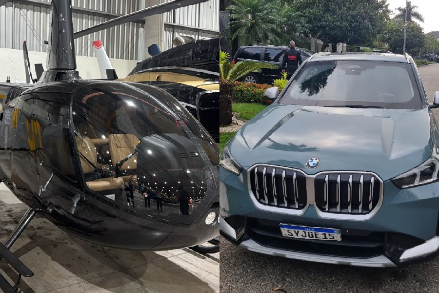 Operação contra pirâmide em comunidade cigana apreende helicóptero, BMW e armas