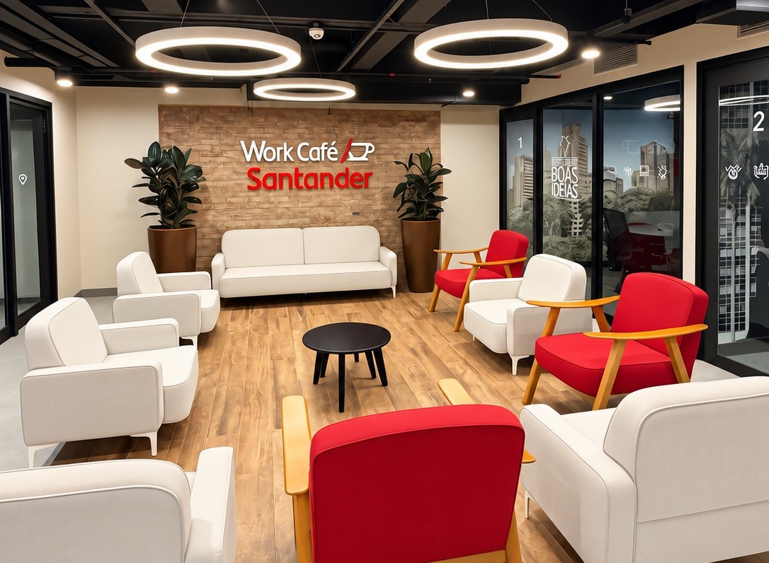 Santander mira 200 Work Cafés para atrair clientes de alta renda
