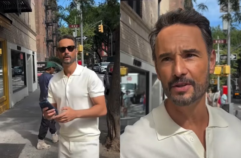 A reação de Rodrigo Santoro ao não ser reconhecido por influenciador na rua