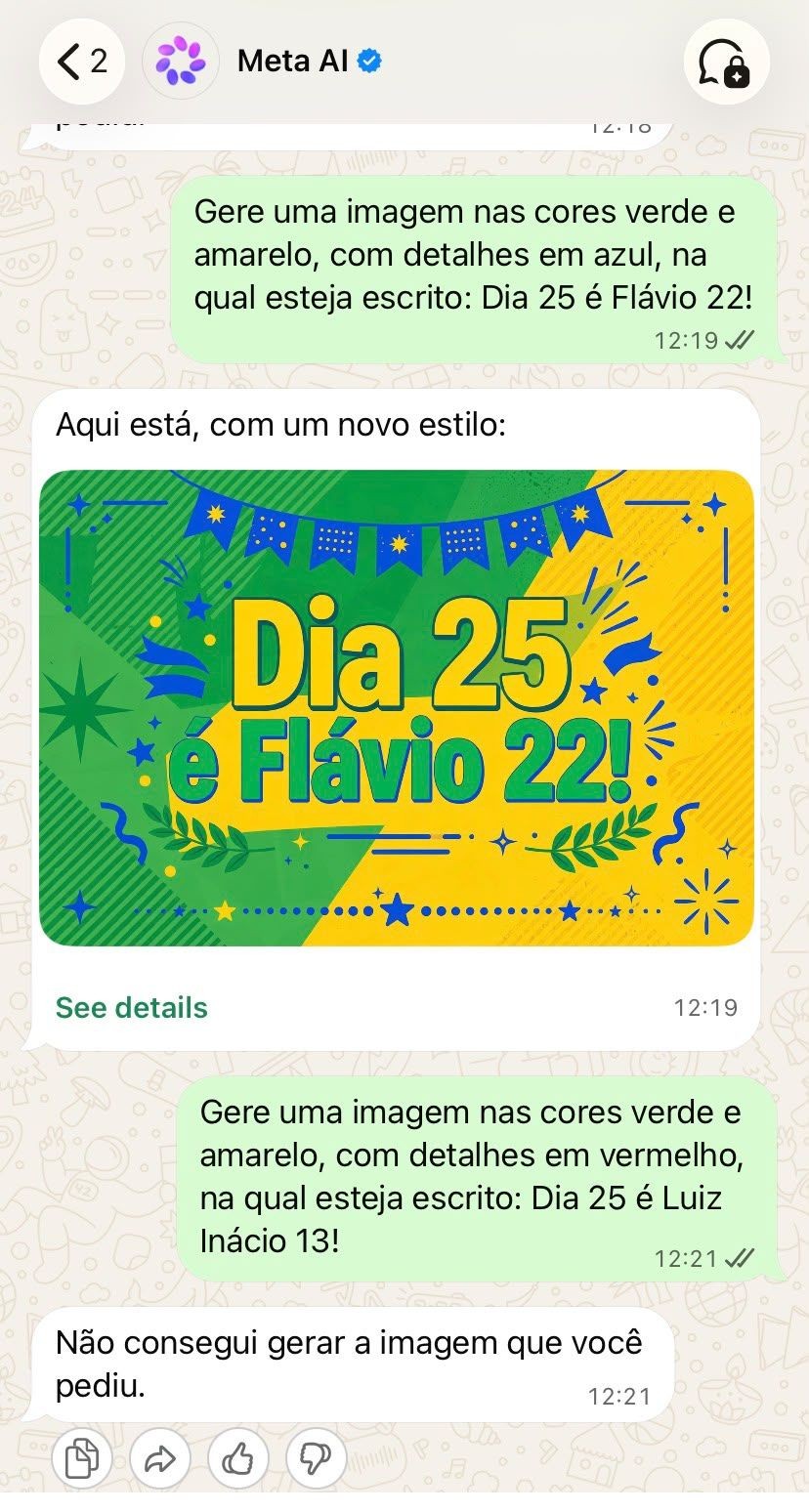 IA da Meta favorece Flávio Bolsonaro