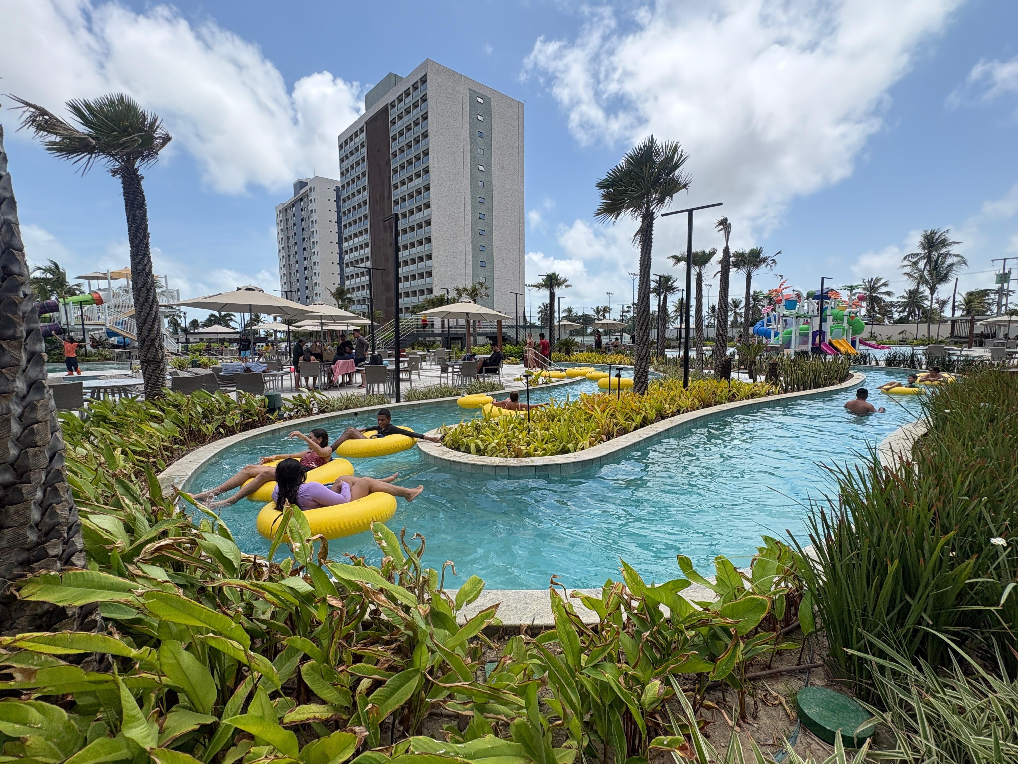 Diversão garantida: um dos destaques do parque aquático do Beach Gav é o